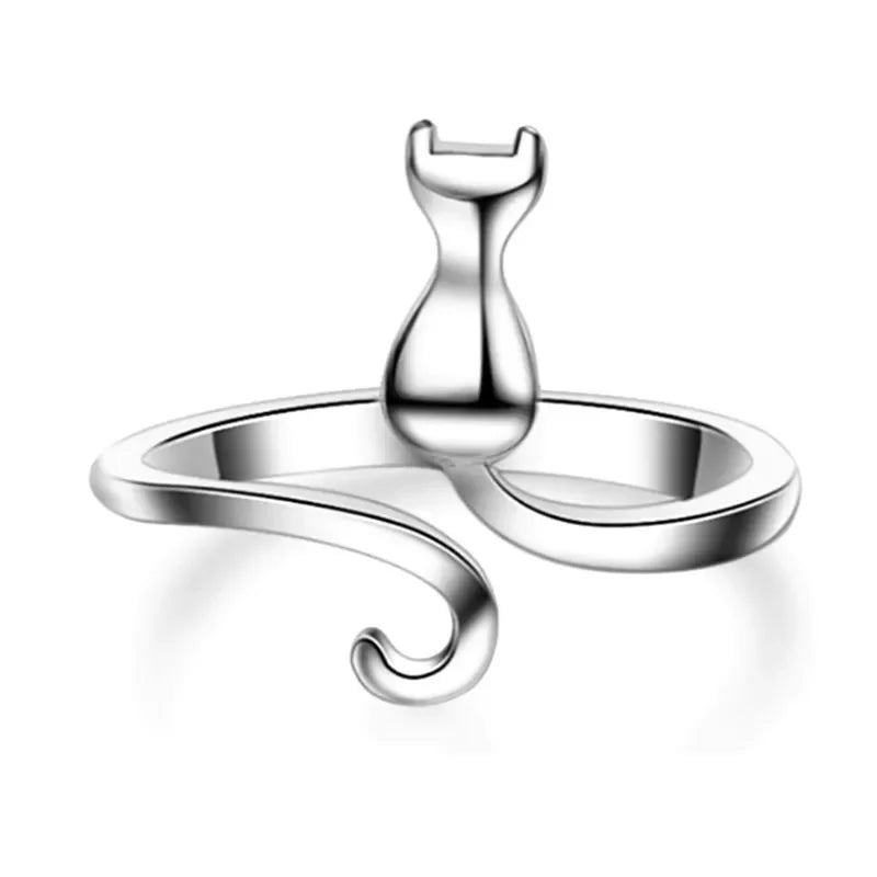 Silver Cat Rings