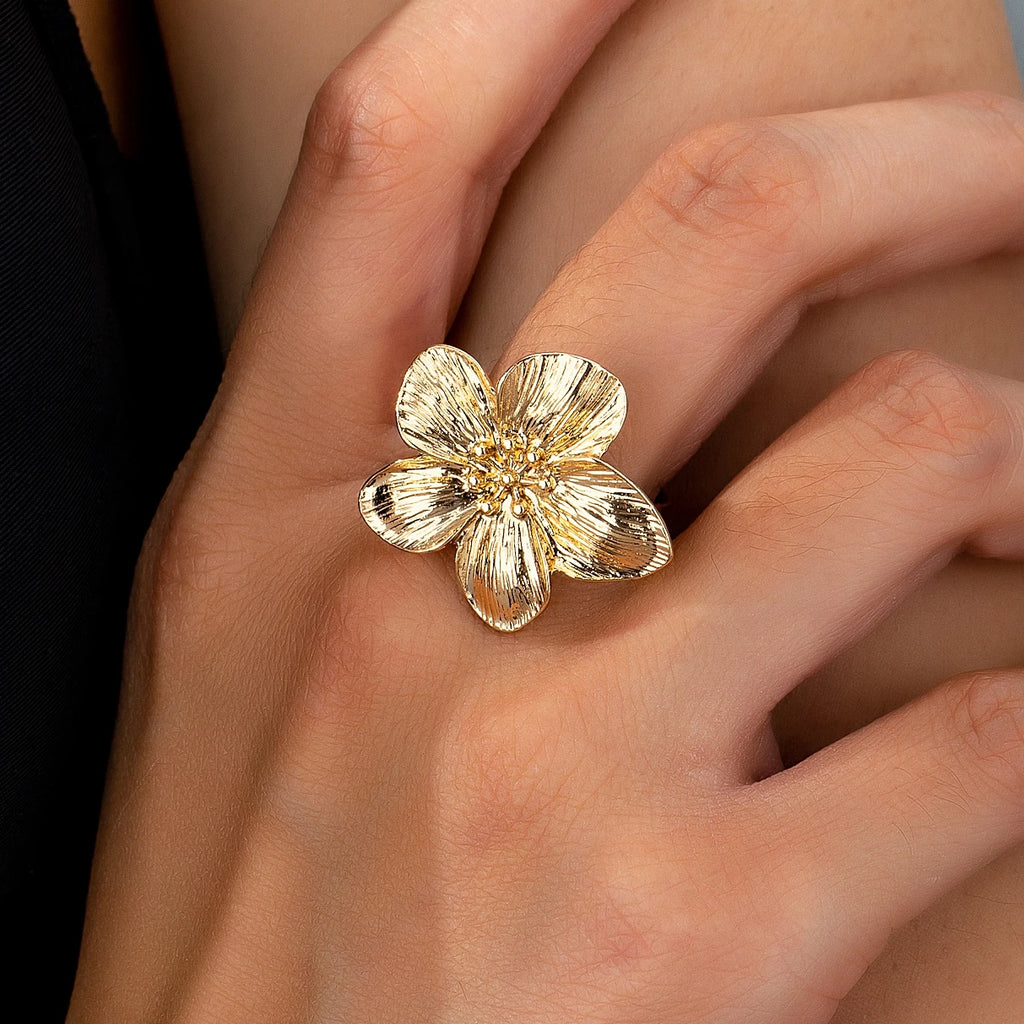 Ring with a Flower Design