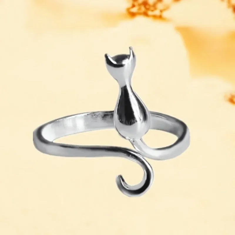 Silver Cat Rings