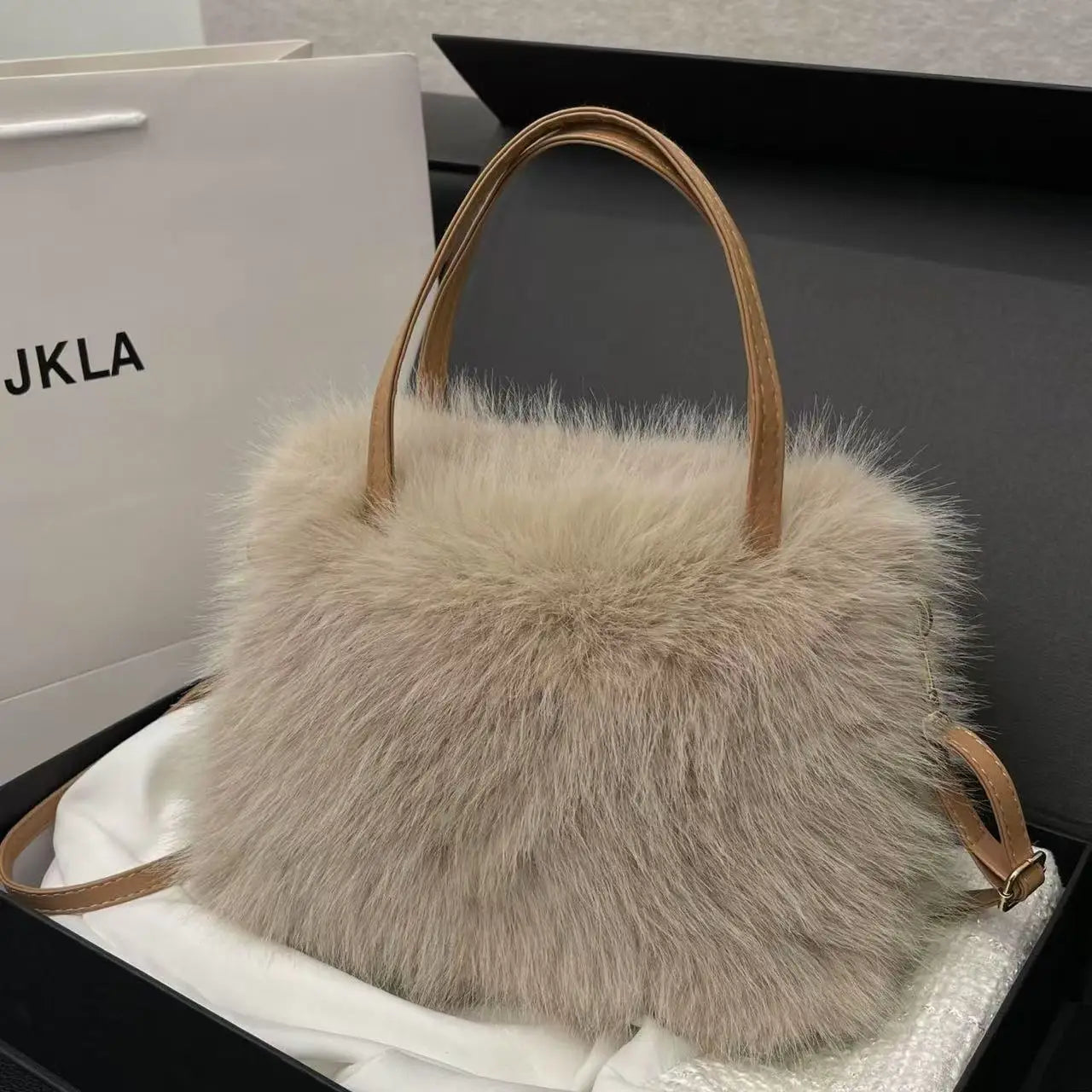Faux Fur Tote Bag]