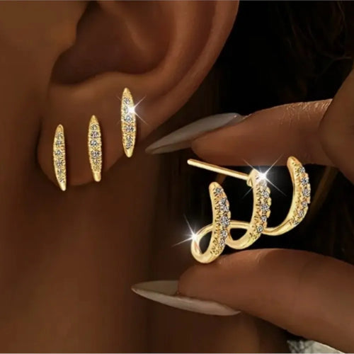 2pcs Elegant Rhinestone