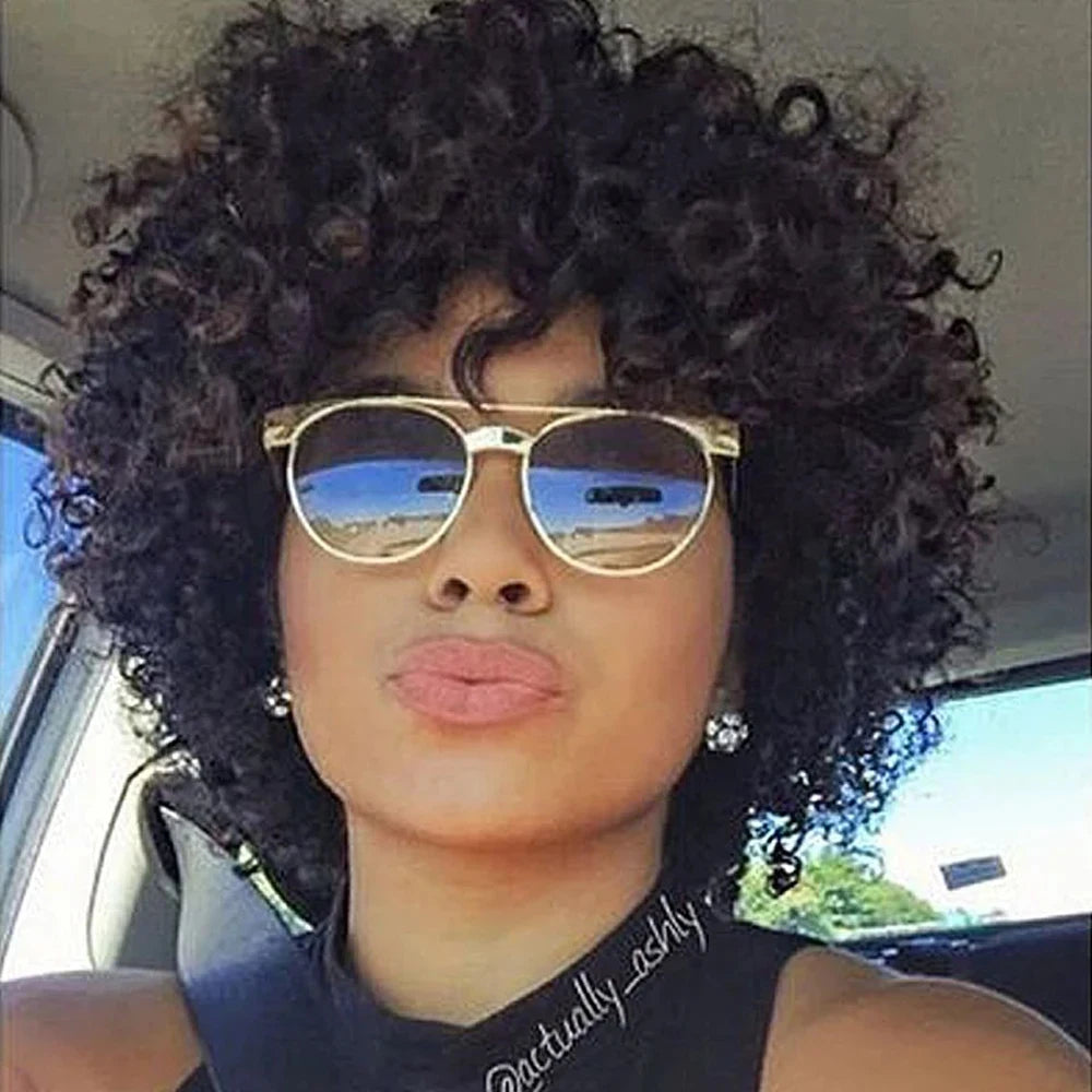 Kinky Curly Human Hair Wig