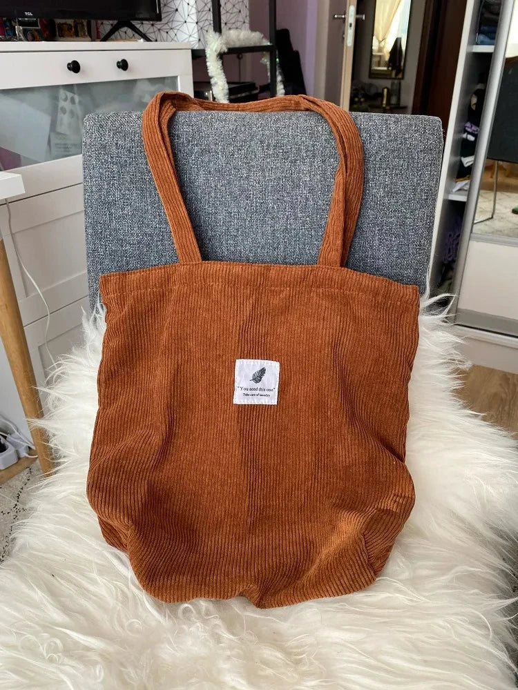 JIOMAY Corduroy Totes Bags