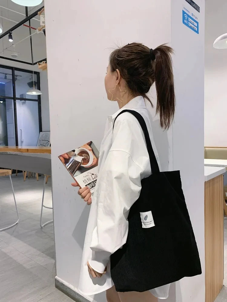 JIOMAY Corduroy Totes Bags