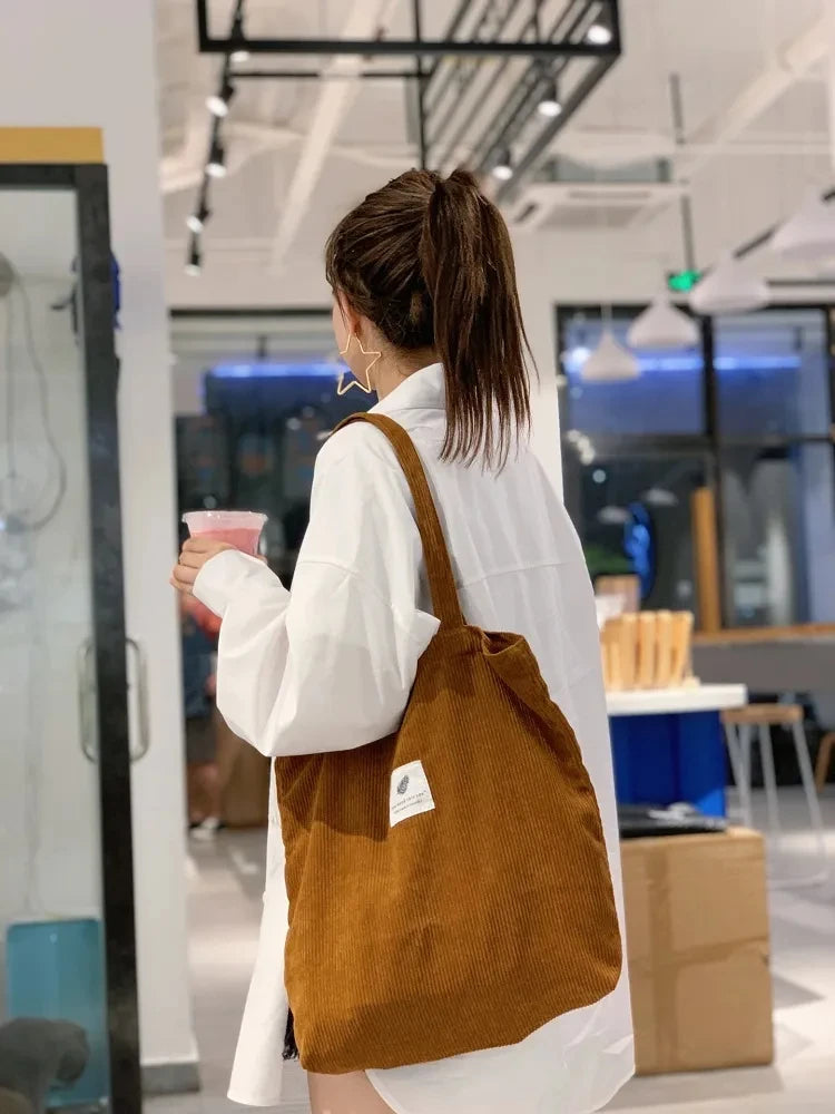 JIOMAY Corduroy Totes Bags