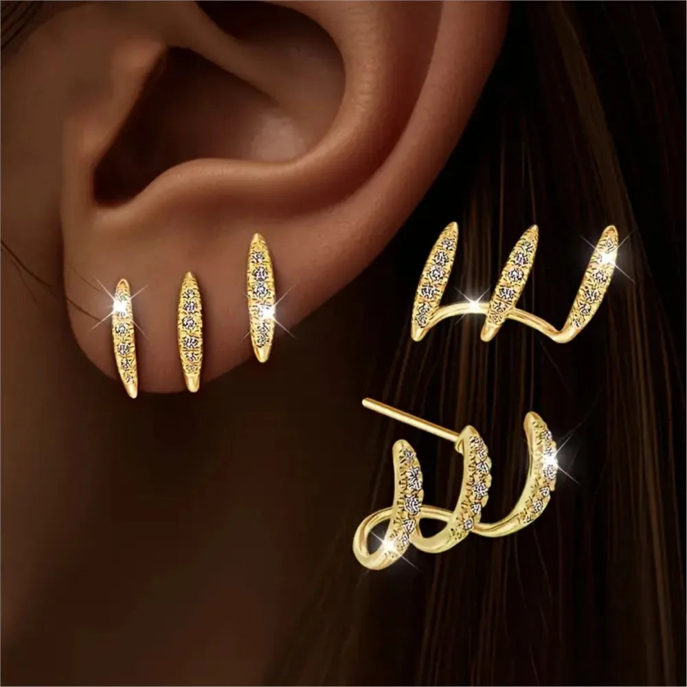 2pcs Elegant Rhinestone