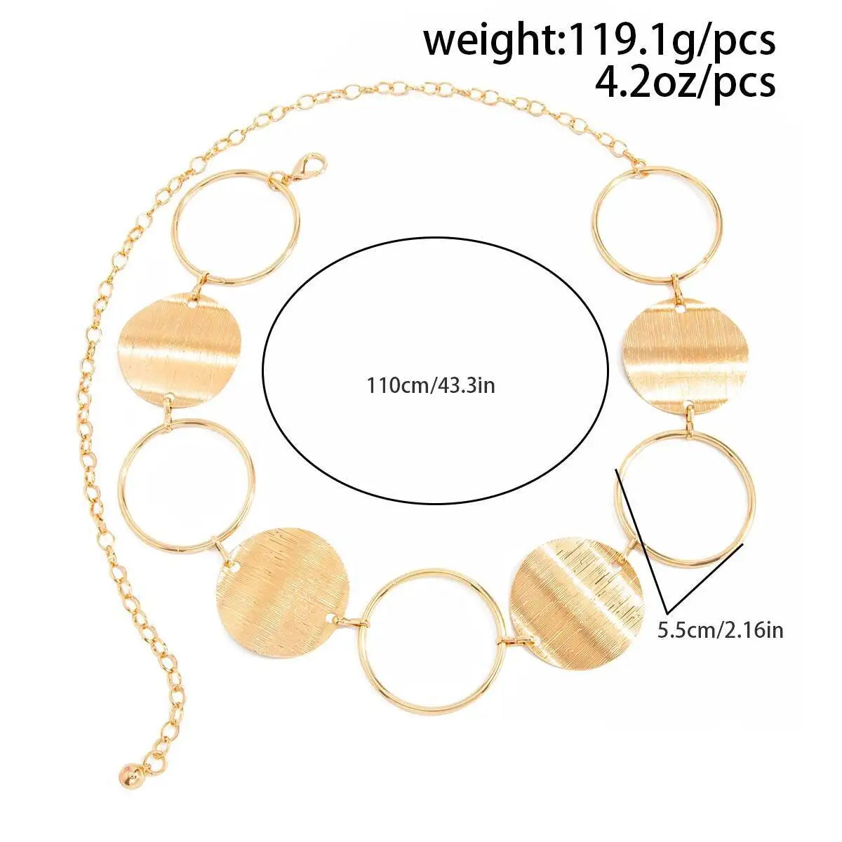 Hollow Out Round Waist Chain