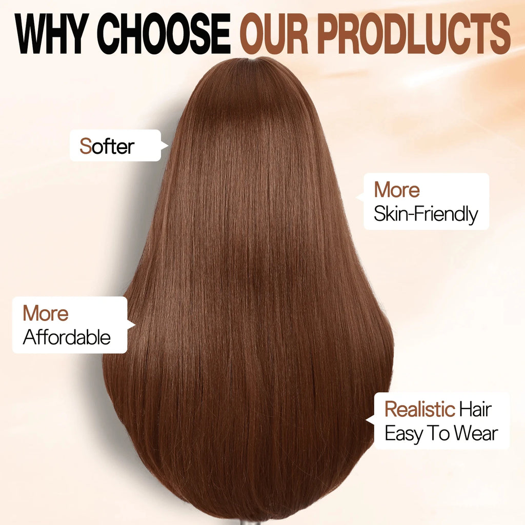 Long Layered Straight Hair Wig  Natural Layered Design, Suitable for Daily Use, Parties, Cosplay, and Other Occasions