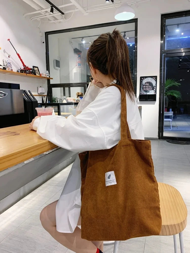 JIOMAY Corduroy Totes Bags