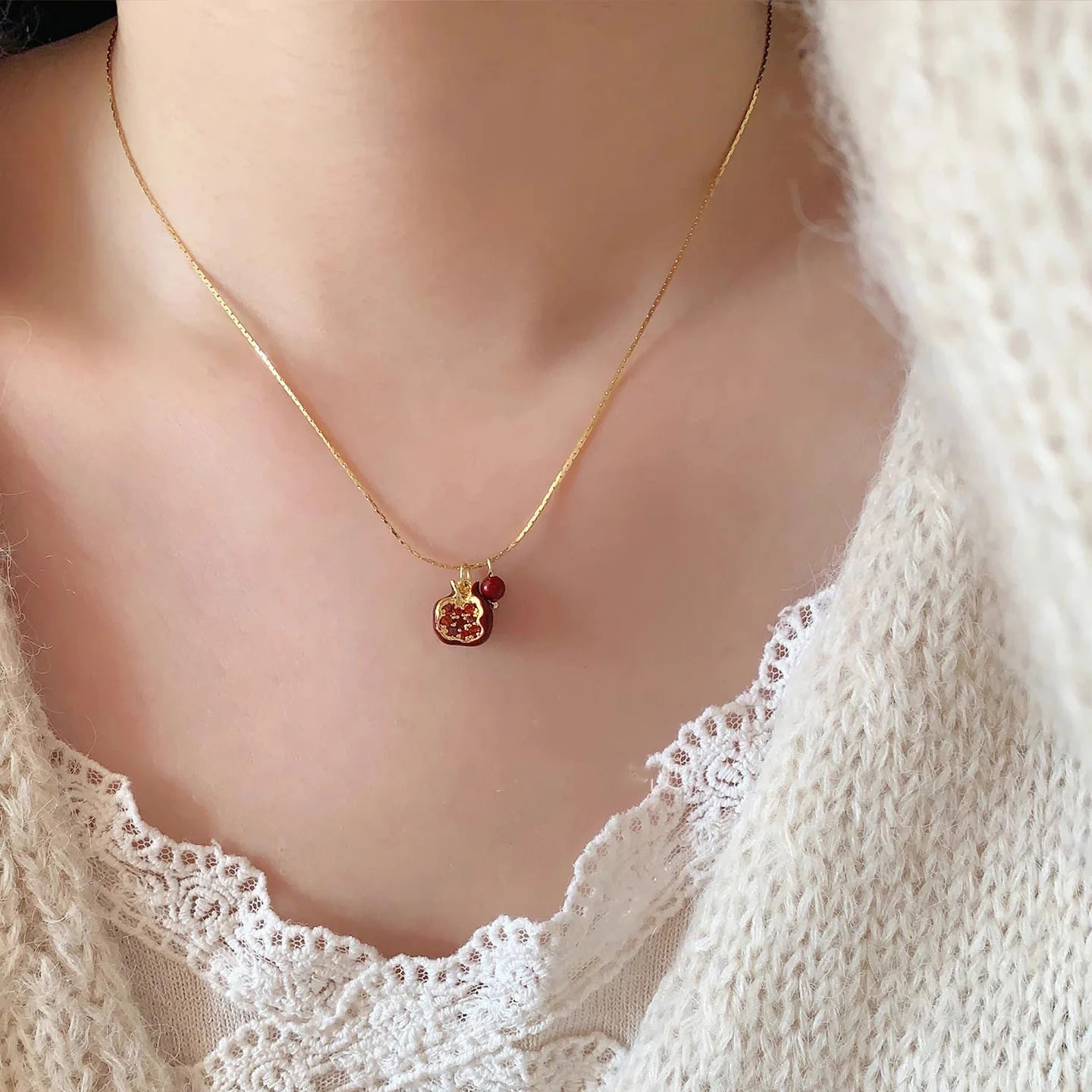 Red Pomegranate Pendant