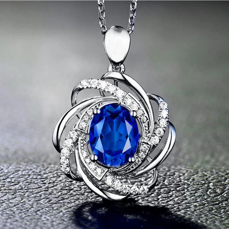 Pendant Flower Sapphire