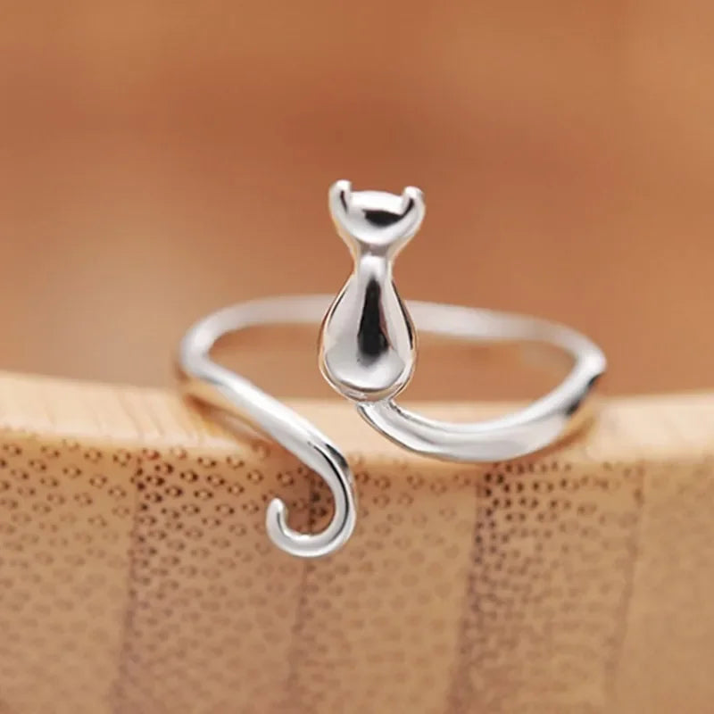 Silver Cat Rings