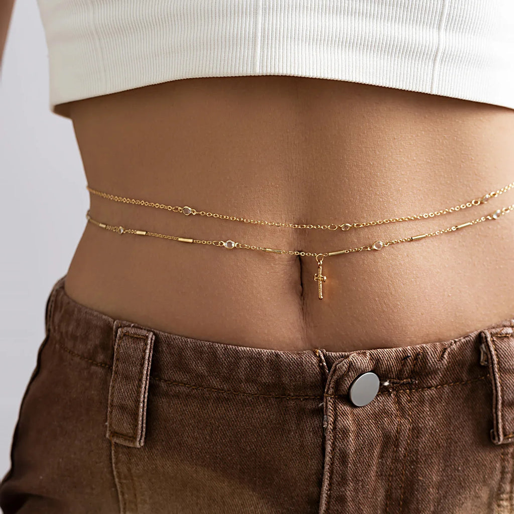 Exquisite Bilayer Bikini Belly Chains