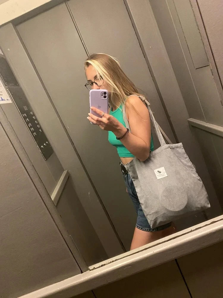 JIOMAY Corduroy Totes Bags