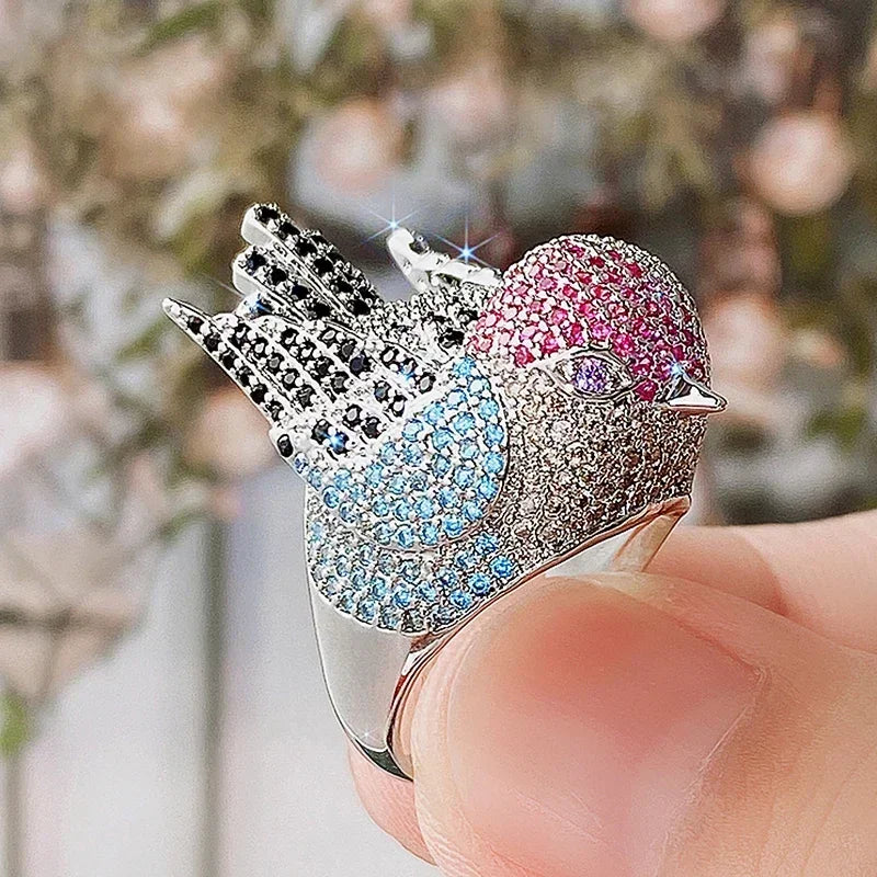 Rainbow Bird Rings