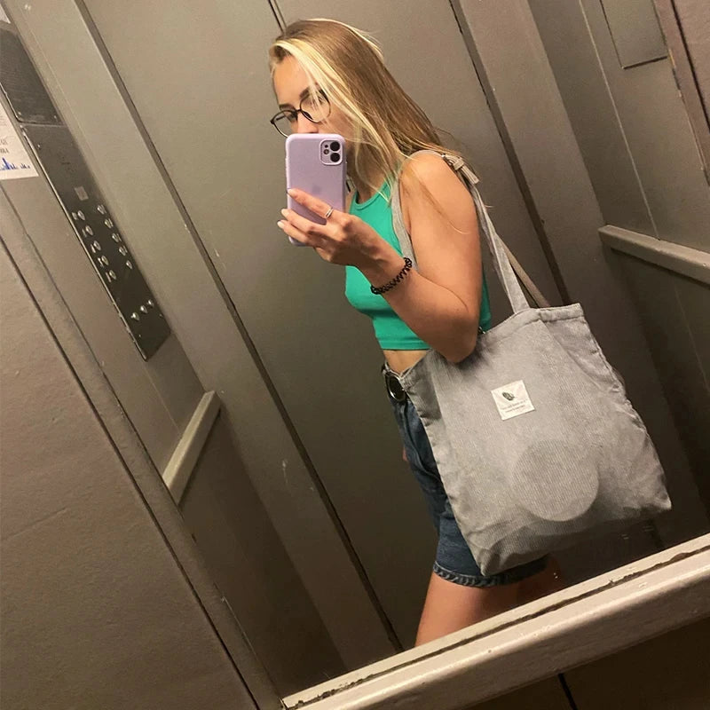 JIOMAY Corduroy Totes Bags