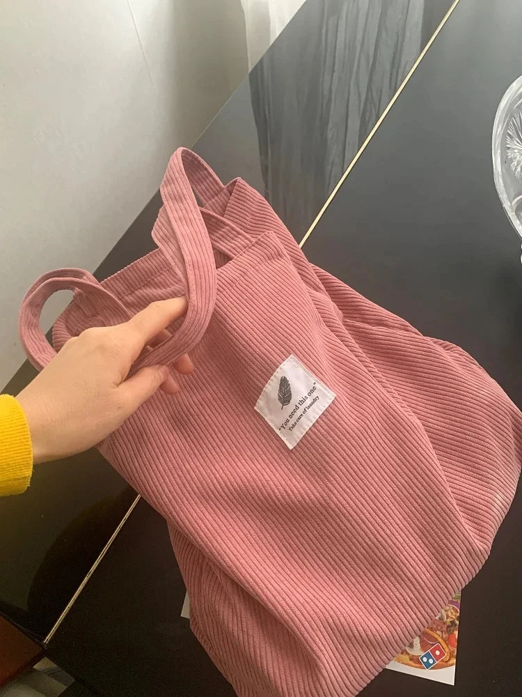 JIOMAY Corduroy Totes Bags